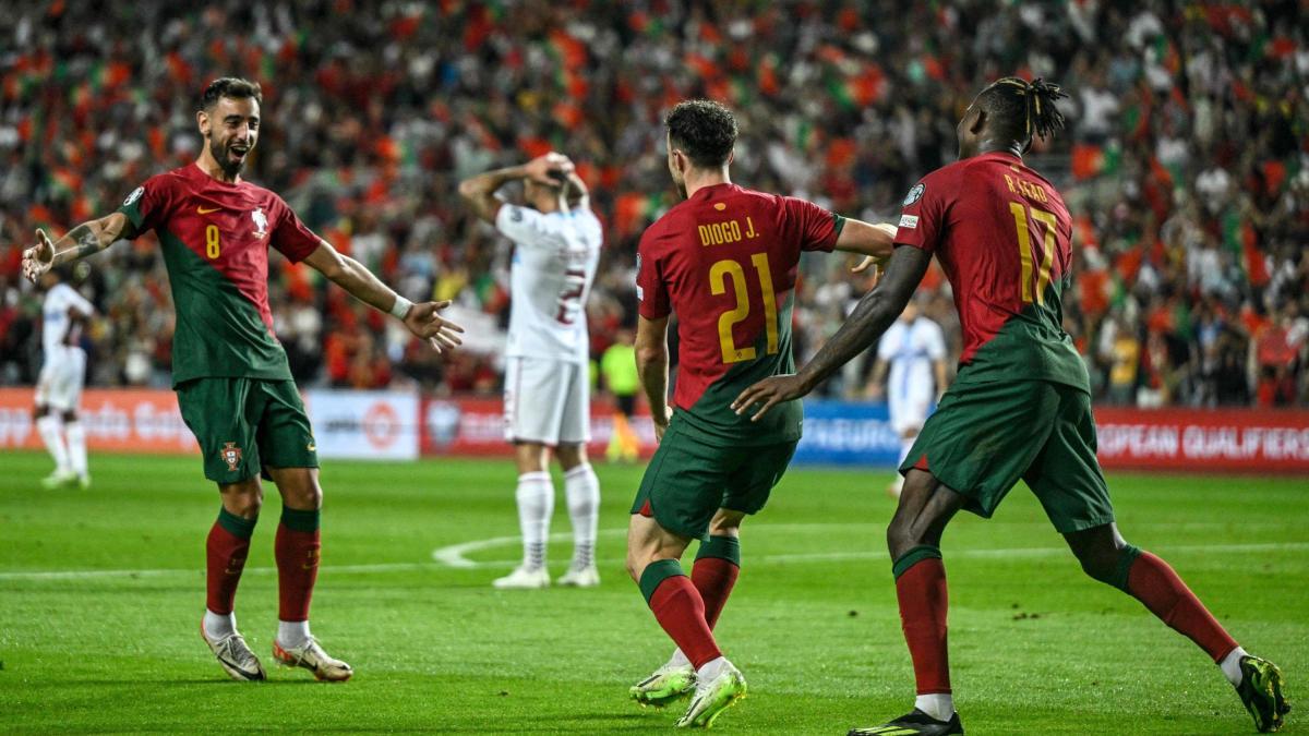 Portugal vence Luxemburgo por 9-0, Leão não marca.  Sucesso para o País de Gales e a Croácia.